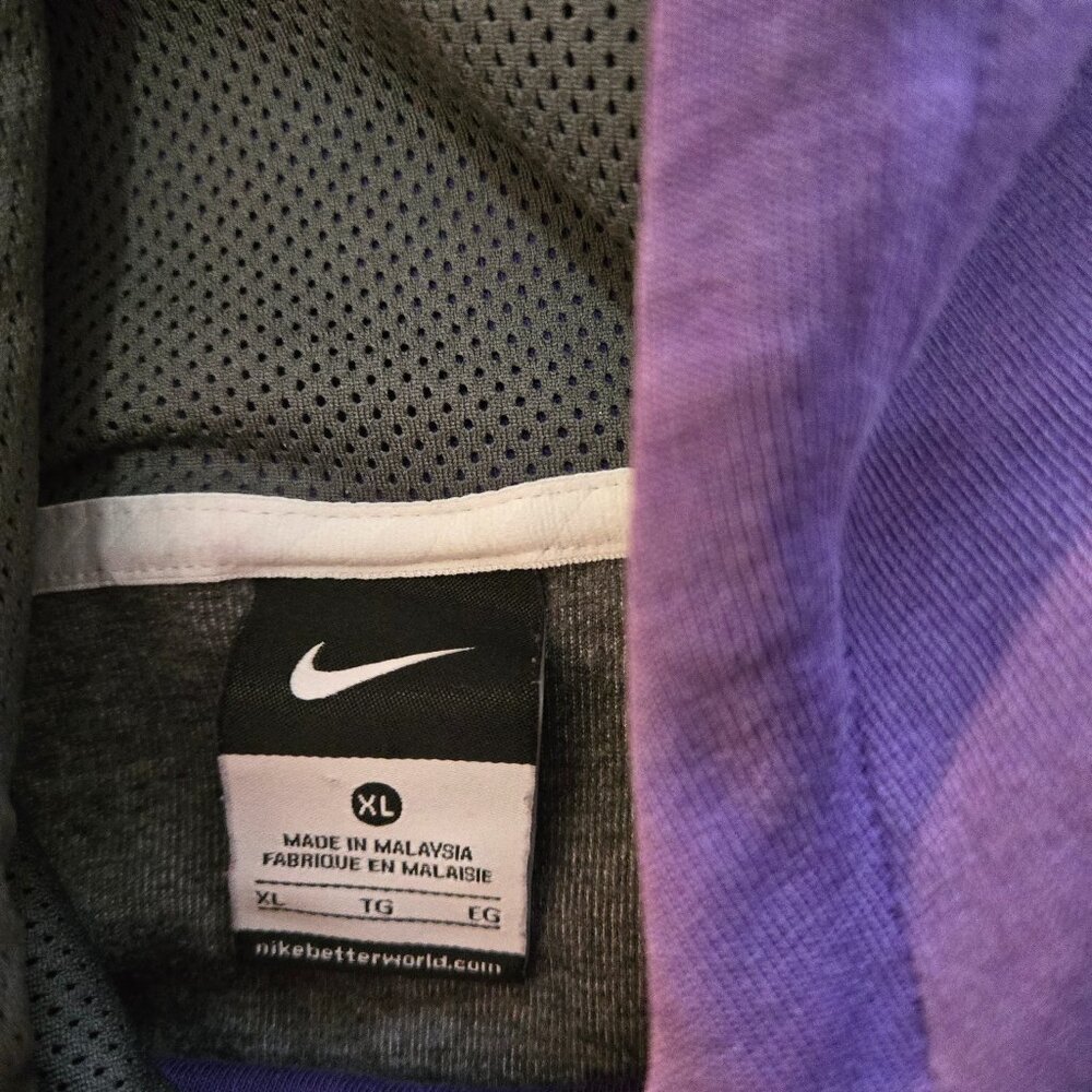 Nike TCU Horned Frogs Hoodie Sweatshirt Purple Zipper Pocket Vintage XL - Picture 3 of 5